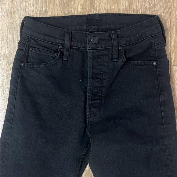 Mother The Tomcat Ankle Lasting Impression Black High Rise Jeans Size 26 - Picture 9 of 15